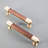 Contemporary Wood Bar Pull With Solid Brass Base-129651214-129651218