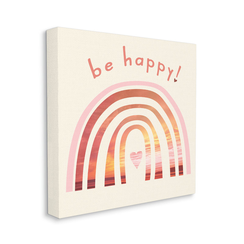 Be Be Expression, ton chaud, plage, arc-en-ciel, Toile tendue, H 30 po x l 30 po