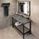Newterra Concrete Handmade Rectangular Console Bathroom Sink