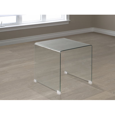 Almondsbury Glass Top End Table