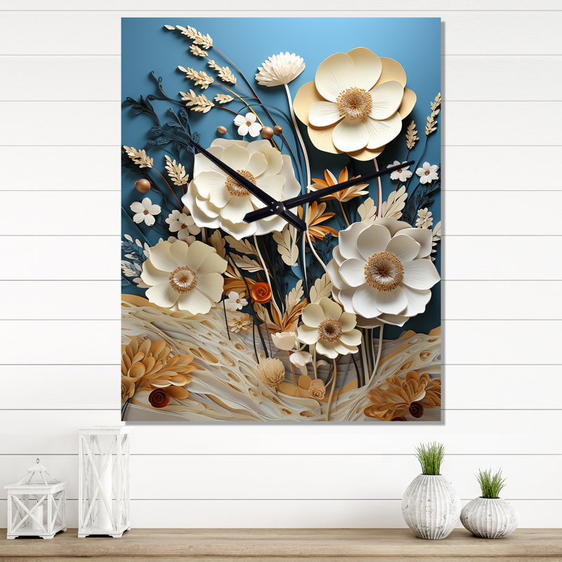 Horloge murale moderne Drakus - Plants, Grand