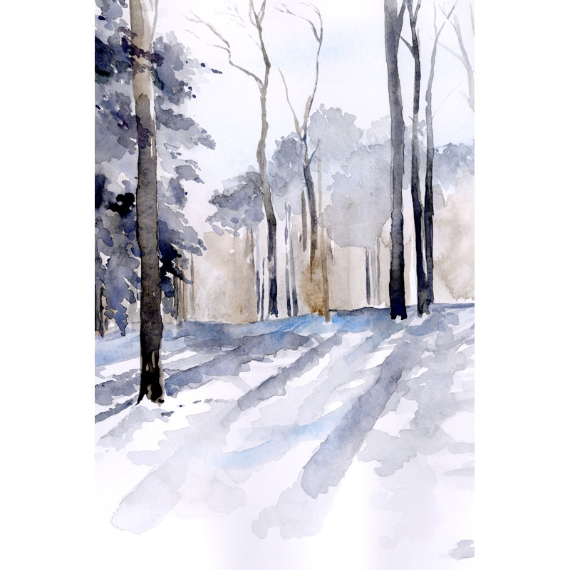 'Winter Light I' by Jennifer Paxton Parker - Painting Print, Black Floater Framed, 18cm H x 12cm W