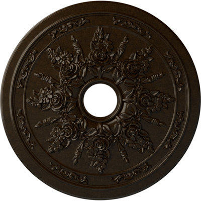 Médaillon de plafond Endaya Kaya, diamètre extérieur 23 5/8 po x P 1 1/2 po (convient aux auvents jusqu'à 5 1/4 po), apprêté en usine