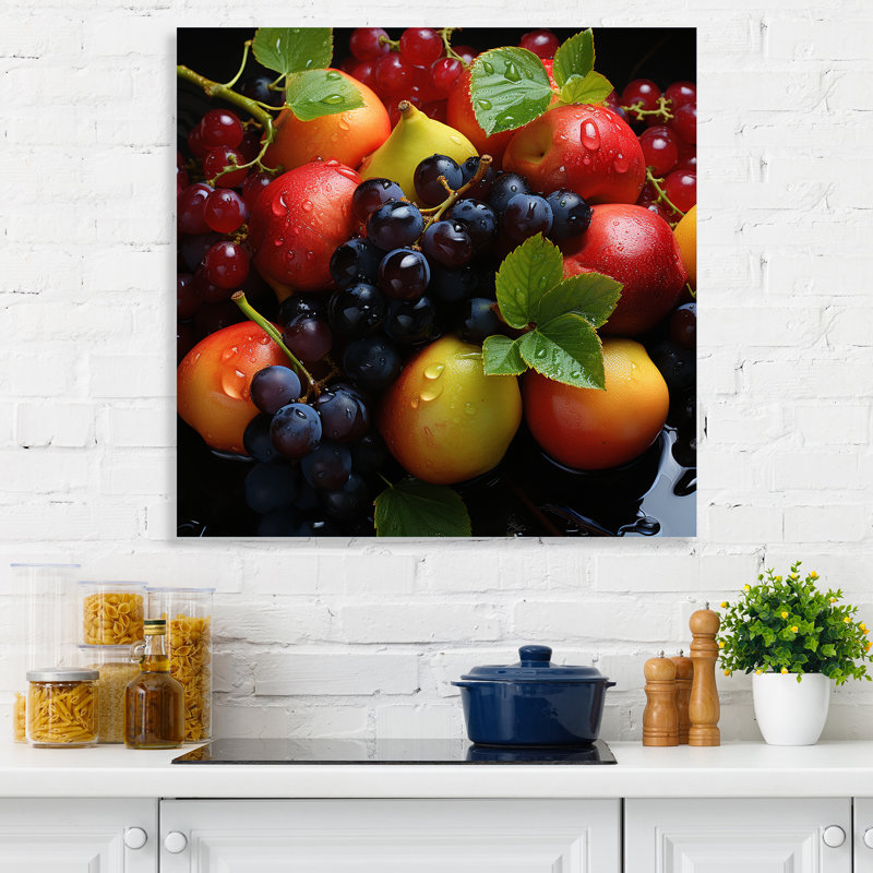 Impression sur toile «Fruit plater», H 30 po x l 30 po x P 1,5 po