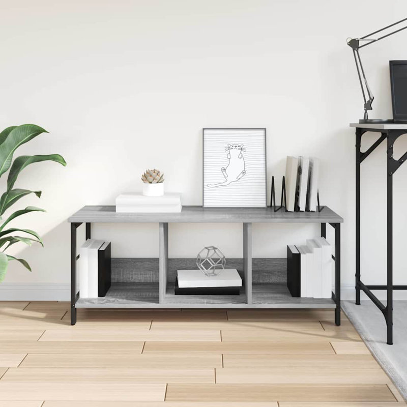 102cm W Steel Etagere Bookcase, Grey Sonoma, (1 Shelve) 40.5cm. H x 102cm. W x 32cm. D