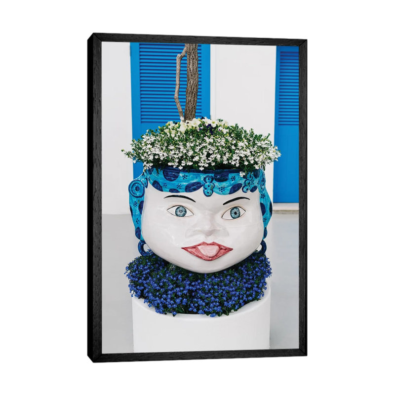 Positano Blooms VII by Bethany Young - Print on Canvas, 66.04cm H x 45.72cm W x 3.81cm D, Black Framed