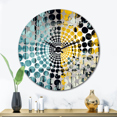 Horloge murale Tyshai - Collages abstraits