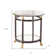 Dingle 21" Gray Glass Round End Table