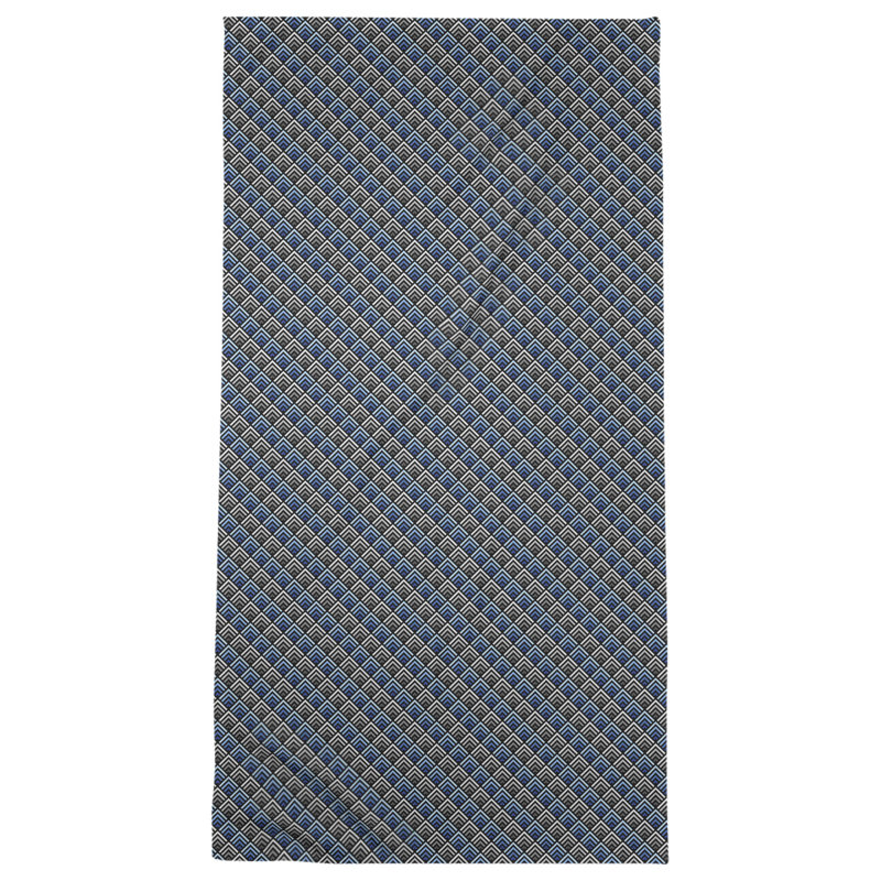 Serviette de bain géométrique katelyn elizabeth, Bleu / Gris