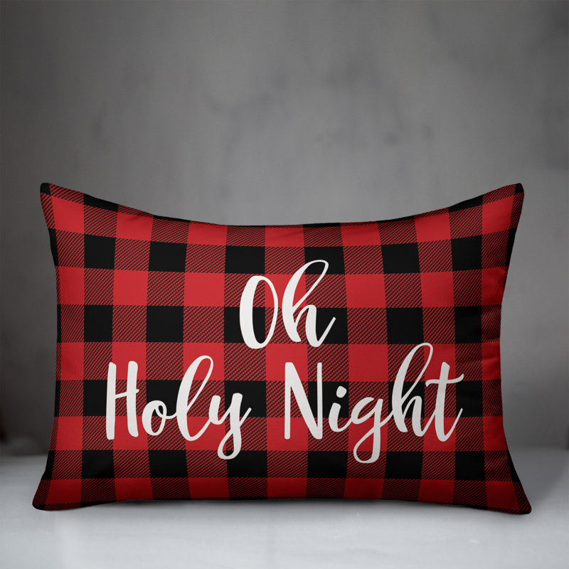  «I'm Be Hohohome» pour Noël avec coussin lombaire à carreaux Buffalo