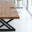 Large Banquet Table: 110.23-inch Modern Industrial Style Solid Wood Rectangular Dining Table-964881550