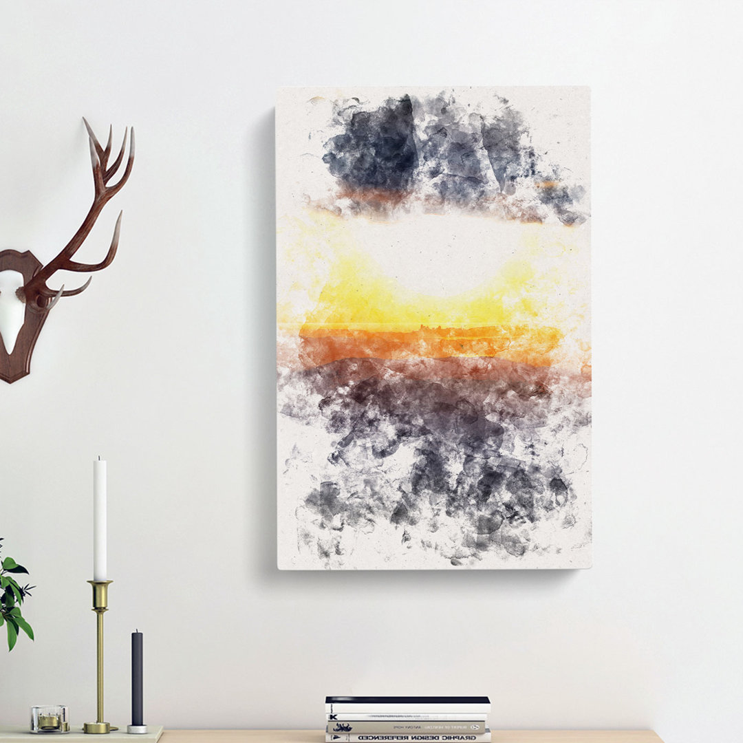 Sunset Through The Clouds - Wrapped Canvas