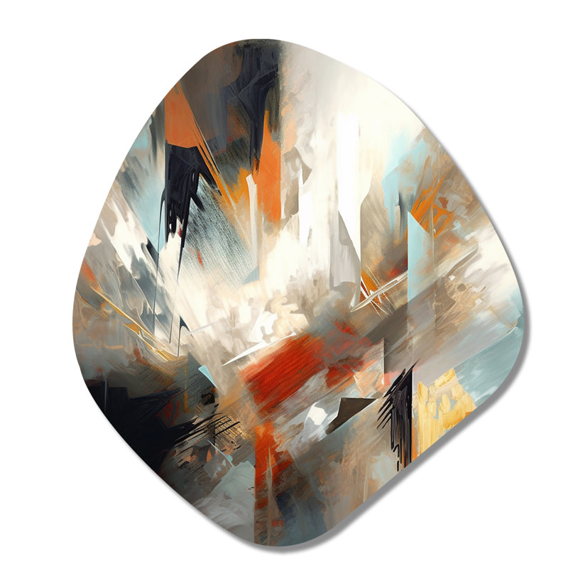 Chevonda - Art mural abstrait asymétrique en métal, sculpture de forme irrégulière, H 35 po x l 31 po x P 1 po