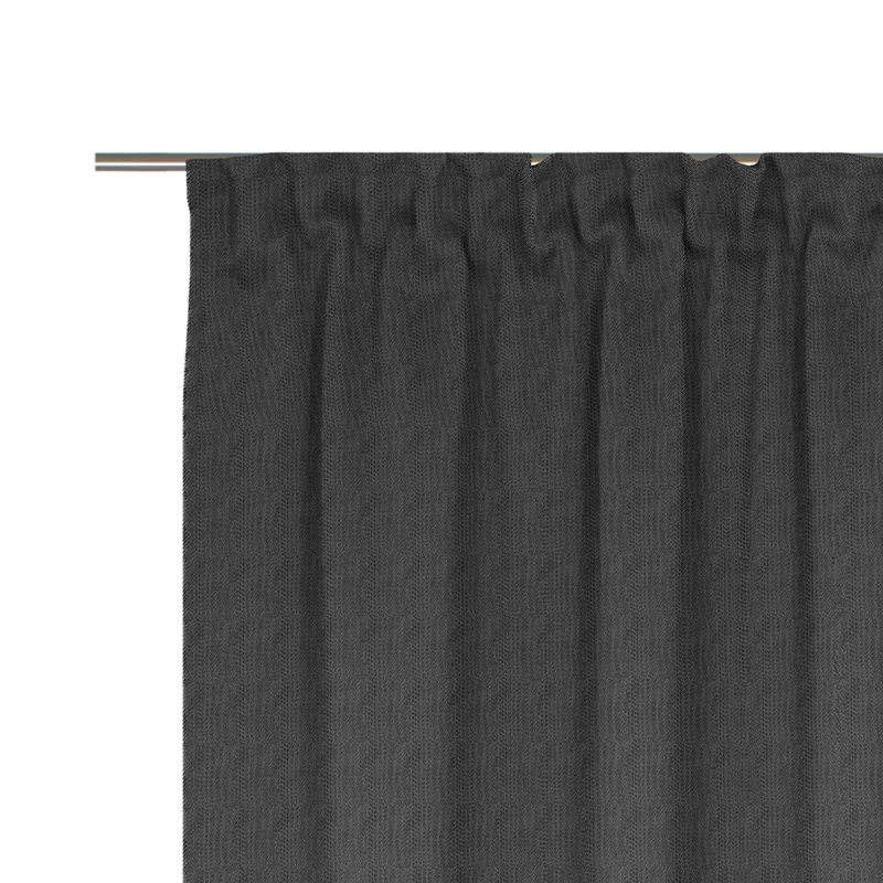 Uni Collection Room Darkening Curtain, 142cm wide x 395cm high, Black