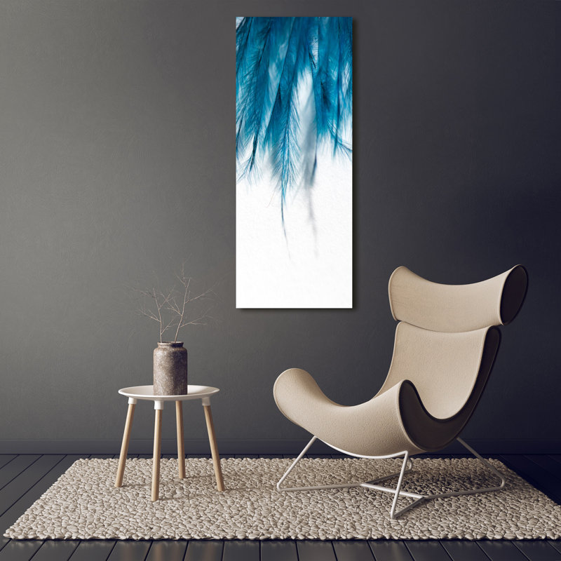Blue Feathers - Wrapped Canvas Print