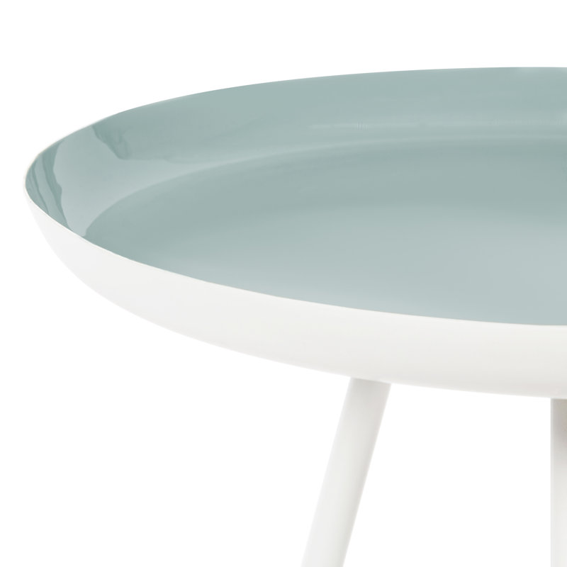 Table de bout à 3 pieds Philo, Bleu / blanc