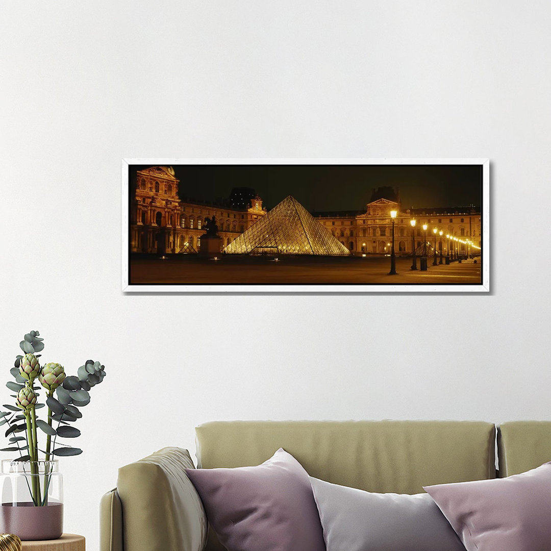 Louvre Paris Frankreich von Panoramic Images - Floater Frame Panoramic Gallery-Wrapped Canvas Giclée on Canvas