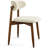 Modern Upholstered Dining Chair, Solid Wood Kitchen Chairs with Padded Seat and Back for Dining Room, Comfortable Design in Beige-1822578094-1822578095