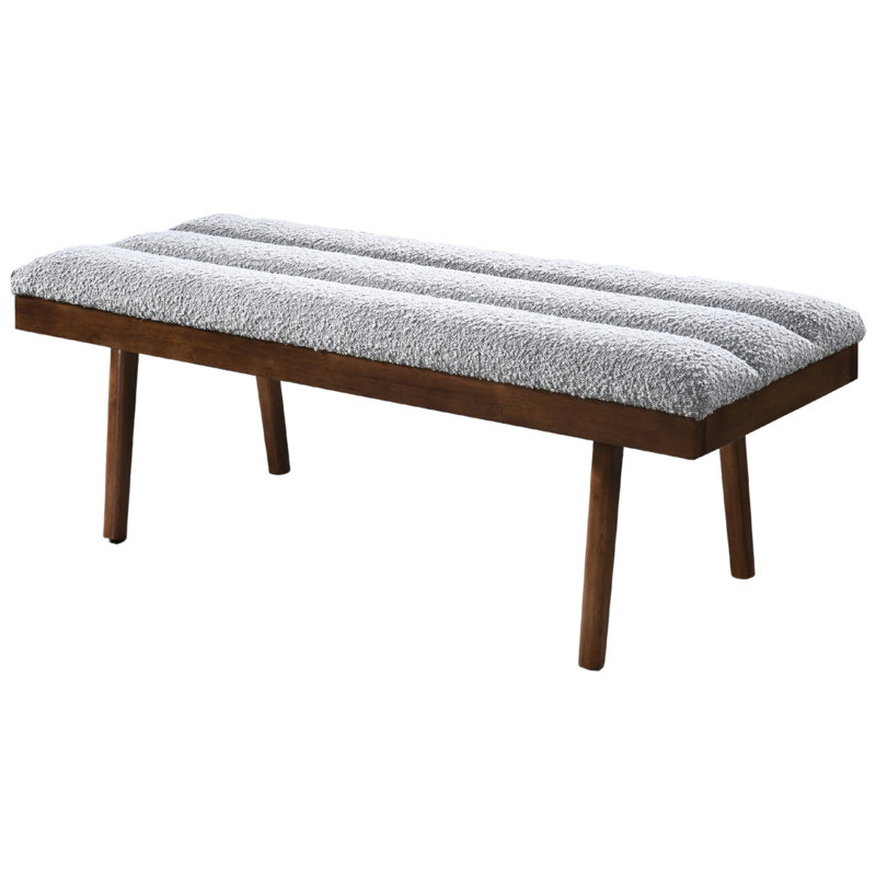 Light Grey Boucle Bench