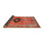 Tapis traditionnel orange / noir / jaune clair Bintou-1691362841