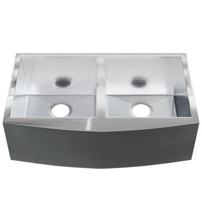 Stainless Steel Single Bowl Farmhouse Kitchen Sink, Faucet and Drain Kit