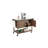 Outdoor Wicker Bar Cart, Patio Wine Serving Cart W/Wheels, Rolling Rattan Beverage Bar Counter Table W/Glass Top For Porch Backyard Garden Poolside Party, Brown