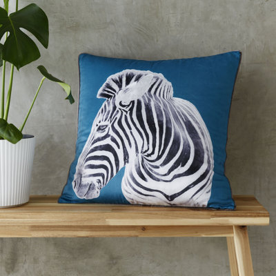 Zebra 55x55 Soft Touch Velvet Cushion