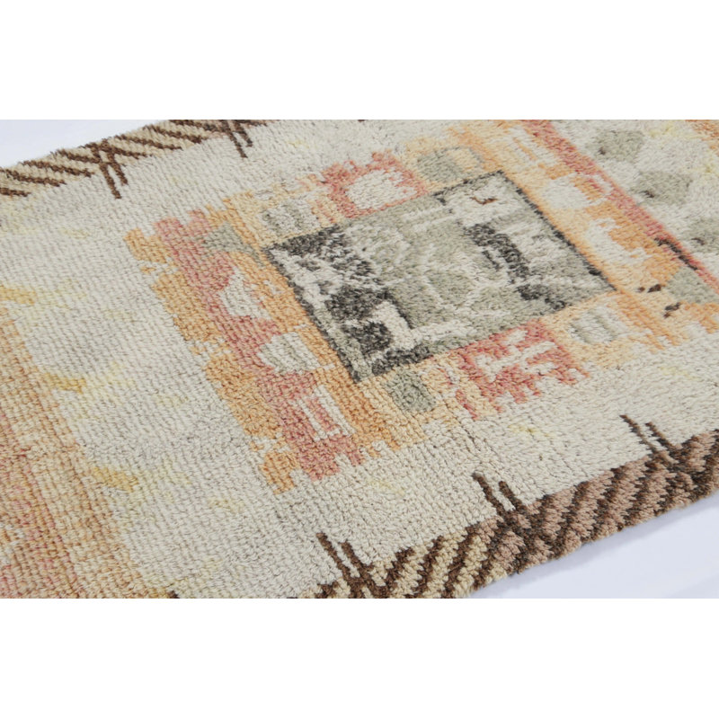 Vintage One-of-a-Kind 3'4" x 4'4" Hand Knotted Area Rug