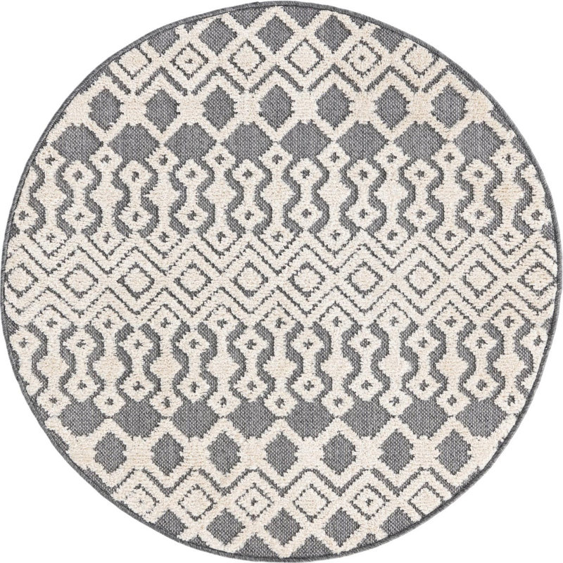 Britnie Abstract Indoor Rug, Round 5'3"