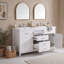Meuble-lavabo en bois avec lavabo, tablette réglable, tiroirs et portes