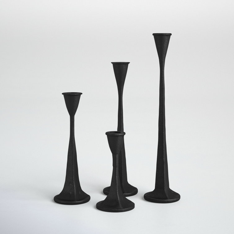 Adalai 4 Piece Iron Tabletop Candlestick Set (incomplete)