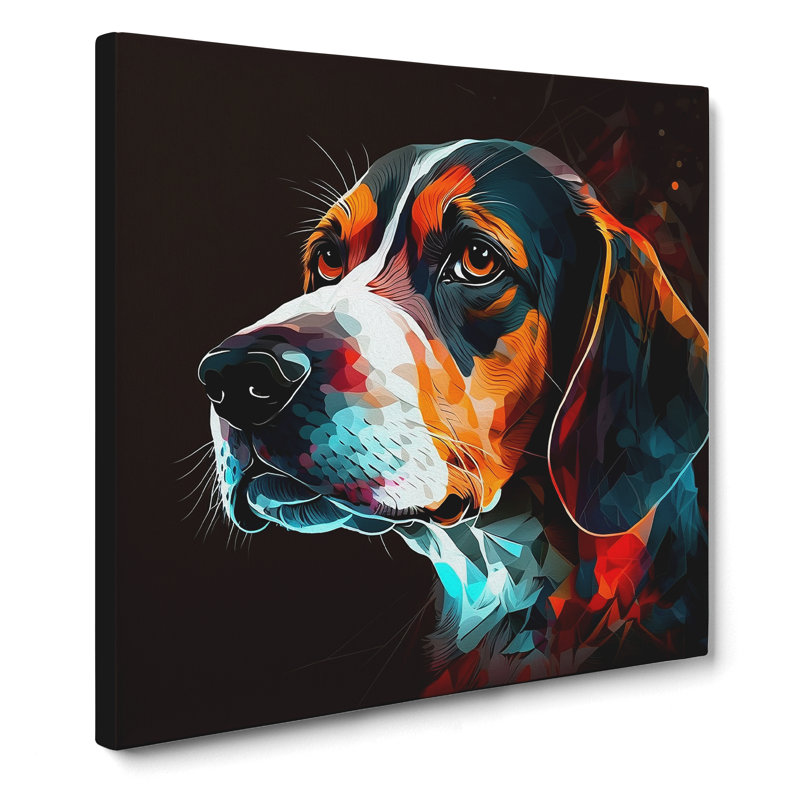 Beagle Graphic Art - Wrapped Canvas, 50cm H x 50cm W x 3cm D