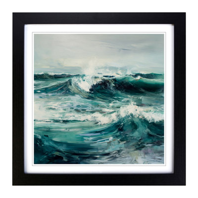 Ocean Gestural Art - Framed Print