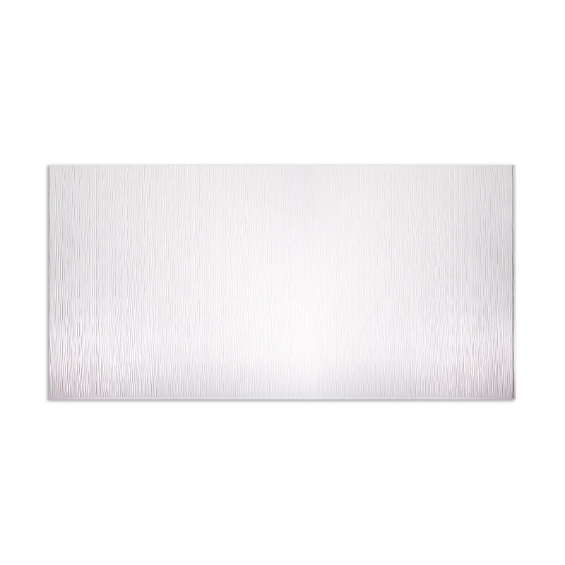Panneau mural décoratif vertical en vinyle 4 pi x 8 pi FASÄDE Ripple, Blanc lustré