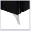 Causeuse moderne chic en velours noir Hadriano