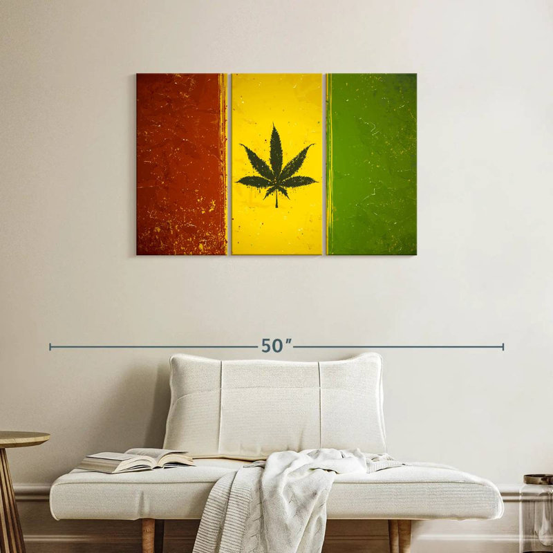 Drapeau du pays de la marihuana, H 24 po x l 38 po