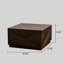 Table basse carrée moderne d'appoint avec tablette de rangement, aucun assemblage requis, pour le salon, espresso et finition blanche