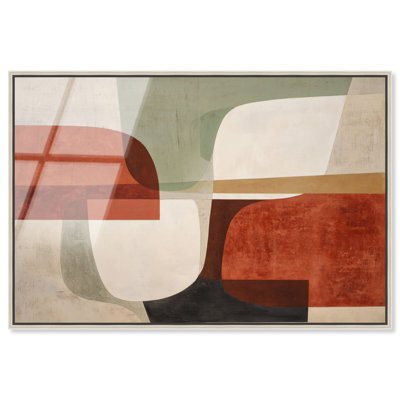 «Rust Forms III», reproduction d'art acrylique encadrée par Art Remedy, cadre argenté, 24 x 16