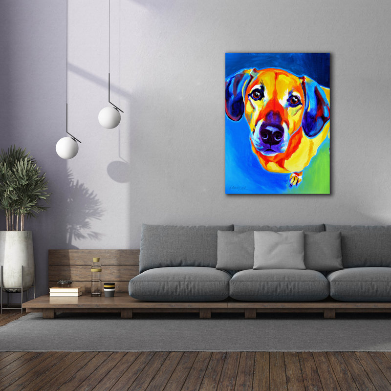 «Dachshund - Maisie» par Dawg Painter, H 54 po x l 40 po x P 1,5 po