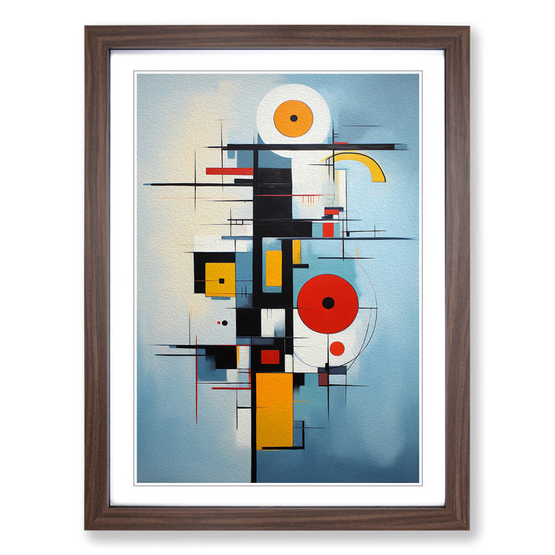 Single Picture Frame Print on Wood, Walnut Framed, 64cm H x 46cm W