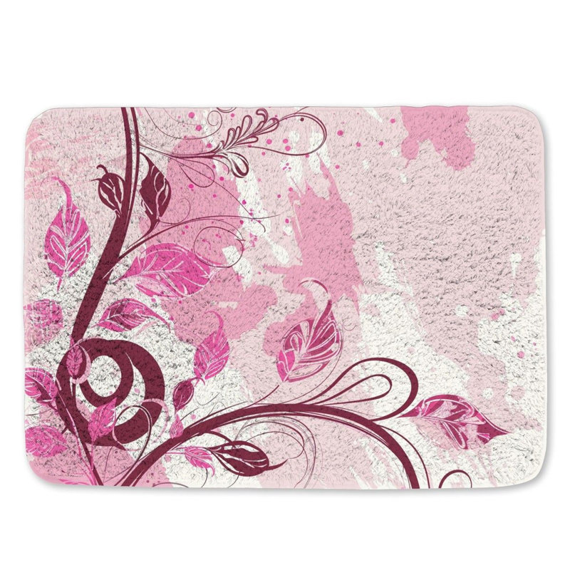 Harleth Microfiber / Microsuede Non-Slip Bath Mat, 21"W x 34"L