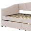 Upholstered Twin Size Daybed With Two Drawers-1947626971