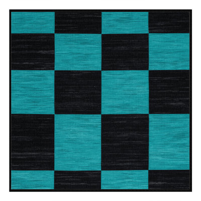 Tapis damier noir lavable à la machine