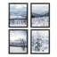 «Winter Snow Frost Mountain Tree Landscape», ensemble de 4 impressions murales d'automne encadrées sur papier, impression de 4 pièces-93012575-93012578