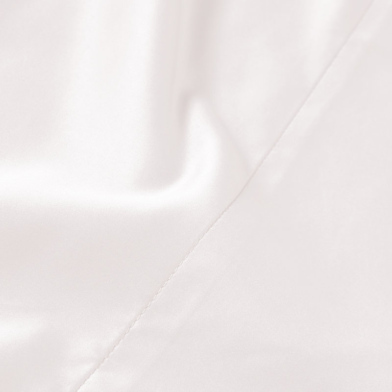 Modern Threads 6-Piece Satin Sheet Set with Deep Pocket Fitted Sheet, 4 Pillowcases, and Organizer, White
