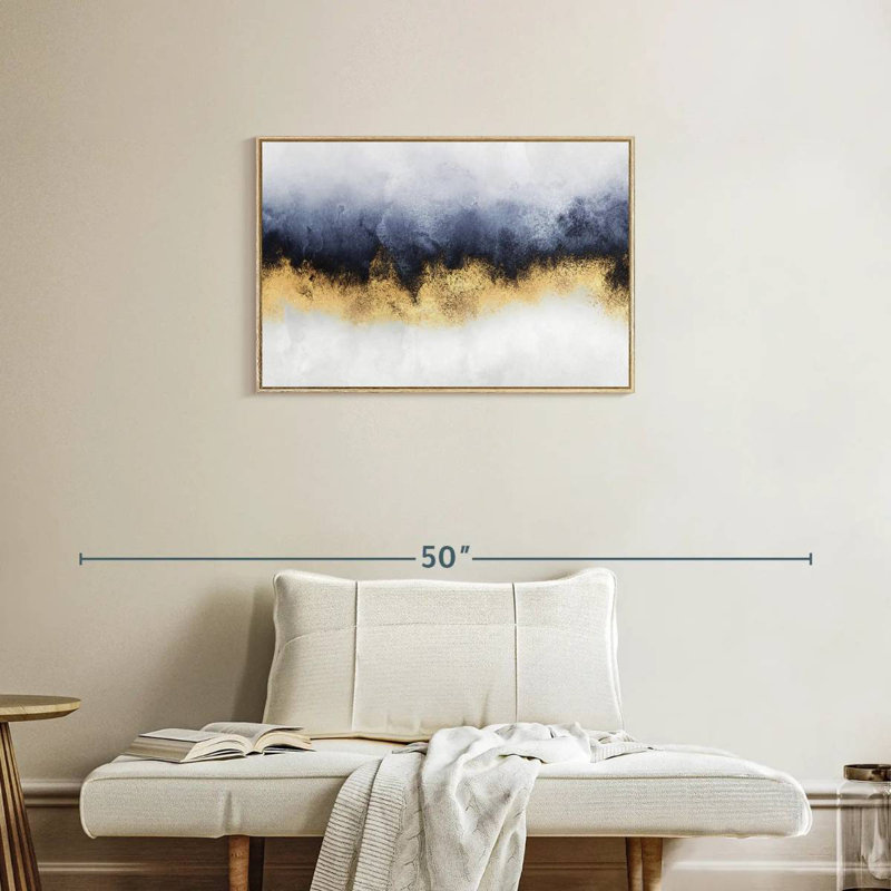 Ciel I, Cadre flottant en bois naturel, 31 po x 21 po