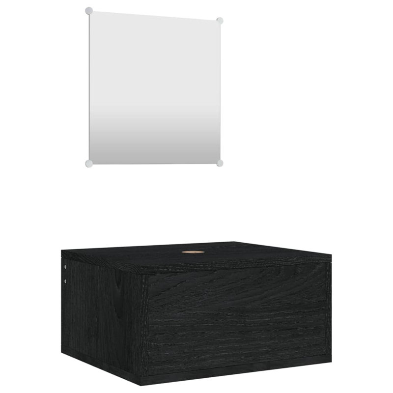 Vanity & Mirror Set, Black