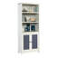 Bibliothèque avec portes, finition blanche