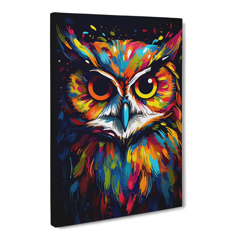 Owl Pop No.2 - Wrapped Canvas, 60cm H x 40cm W x 3cm D