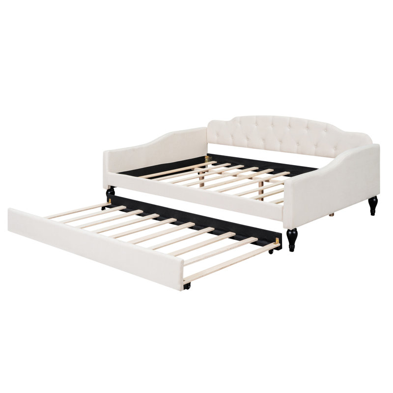 Upholstered Tufted Daybed With  Trundle